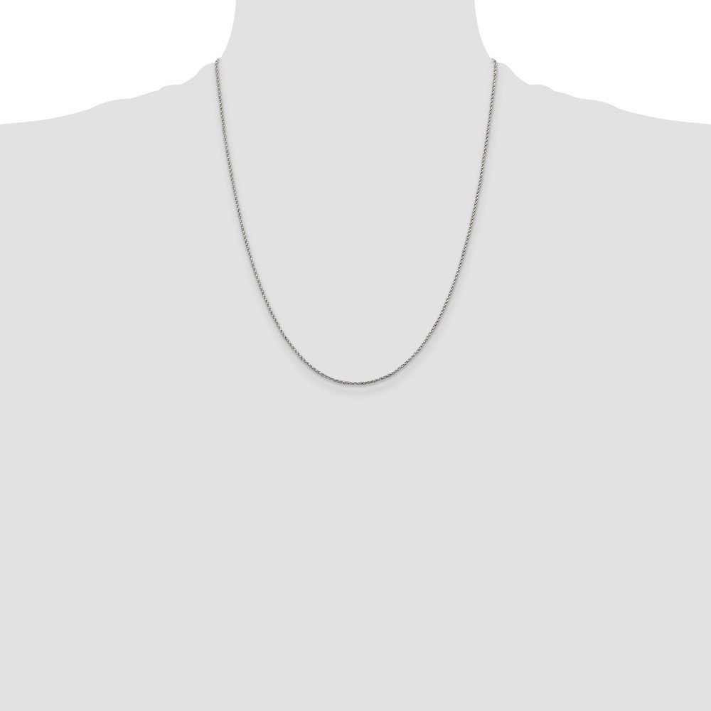 Sterling Silver 1.25mm Twisted Box Chain (QPE26-22)