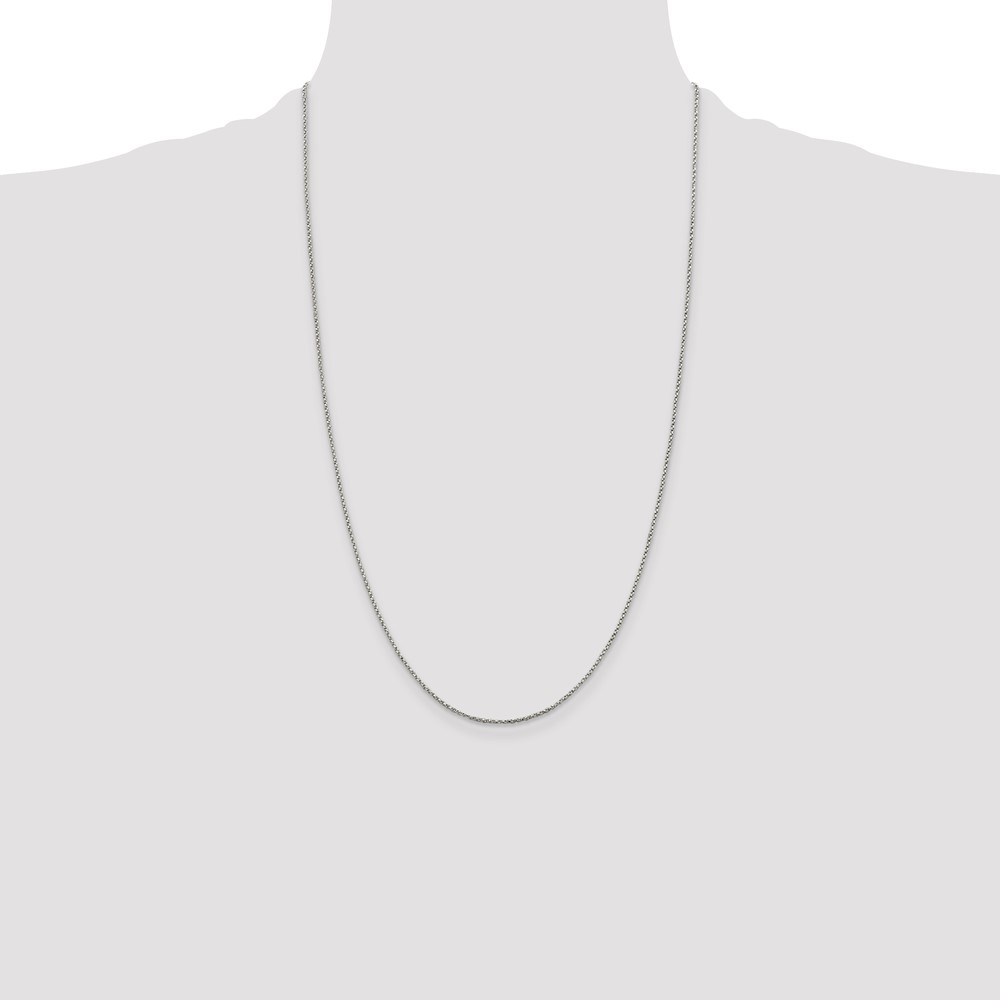 Sterling Silver 1.25mm Twisted Box Chain (QPE26-26)