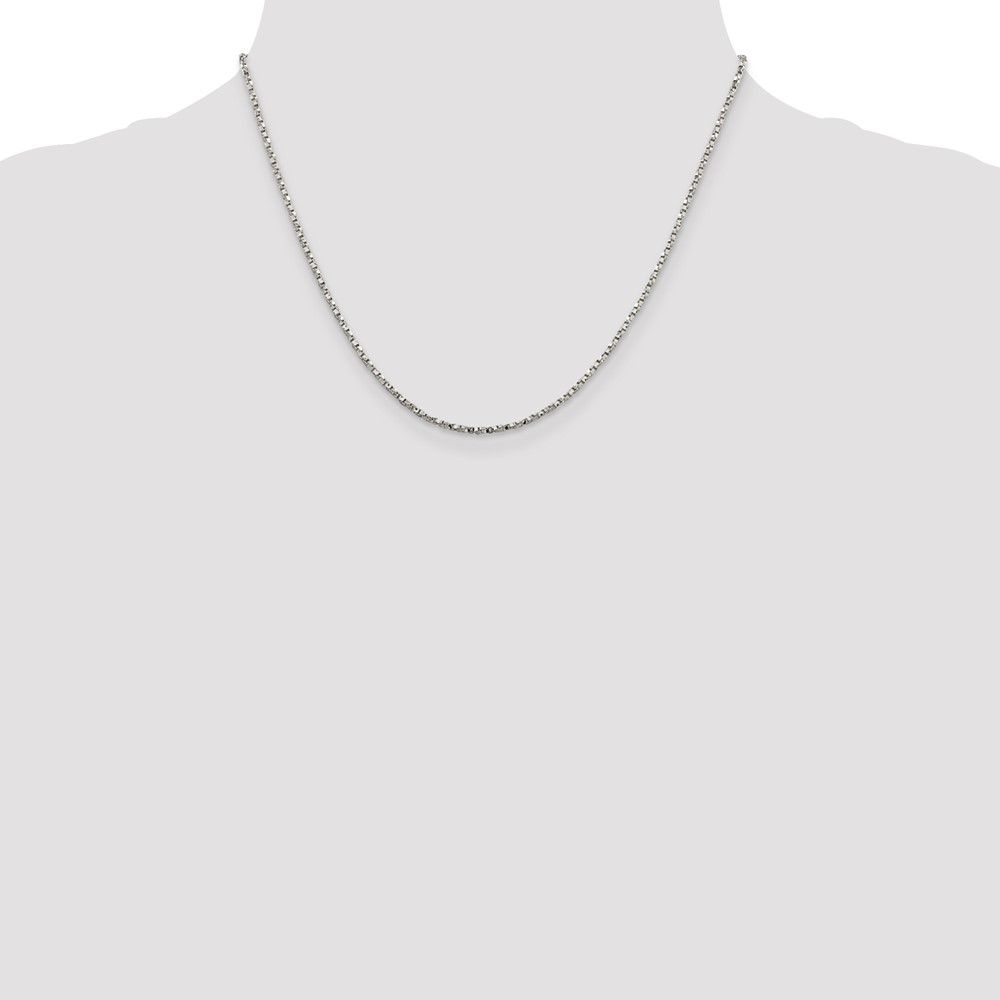 Sterling Silver 1.75mm Twisted Box Chain (QPE27-18)