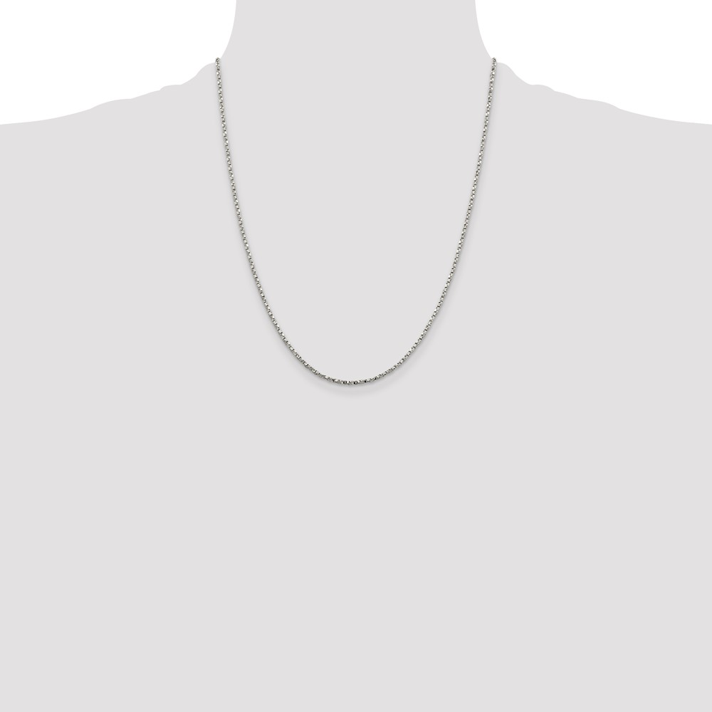 Sterling Silver 1.75mm Twisted Box Chain (QPE27-22)