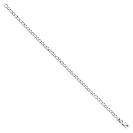 Sterling Silver Half Round Wire Open Curb Chain