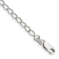 Sterling Silver 3mm Half Round Wire Open Curb Chain view 1