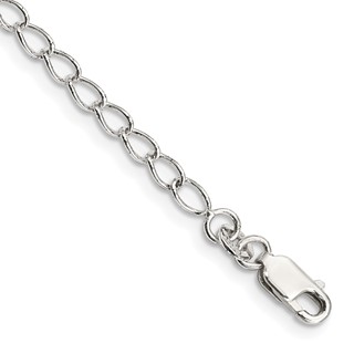 Sterling Silver Half Round Wire Open Curb Chain