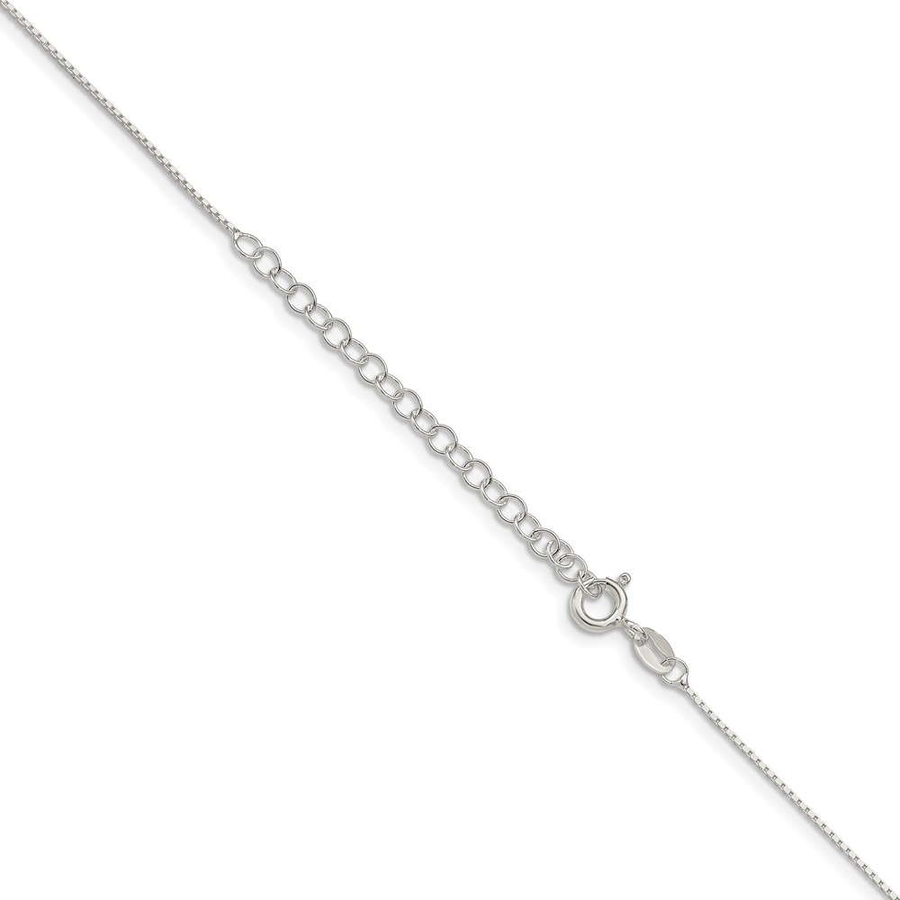 Sterling Silver .6mm Mirror Box Chain w/2in ext. (QPE33E-18)