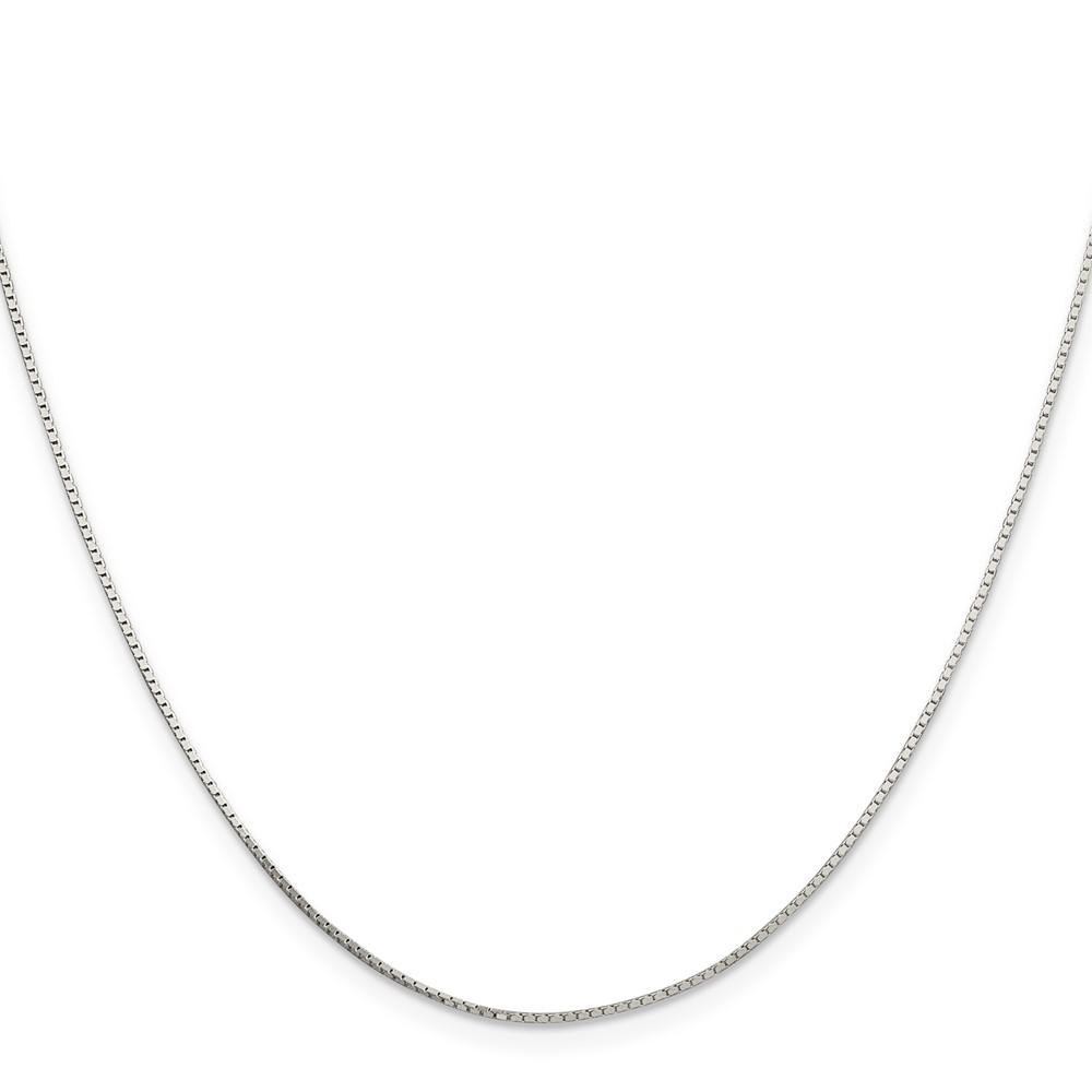 Sterling Silver .7mm Mirror Box Chain (QPE34-24)