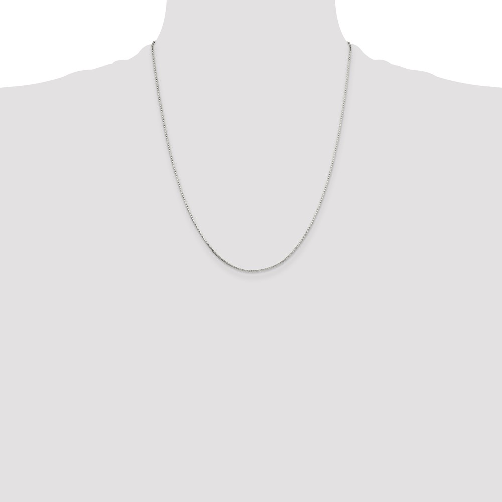 Sterling Silver .7mm Mirror Box Chain (QPE34-22)