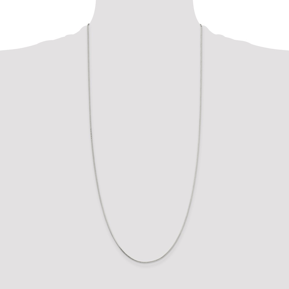 Sterling Silver .7mm Mirror Box Chain (QPE34-30)