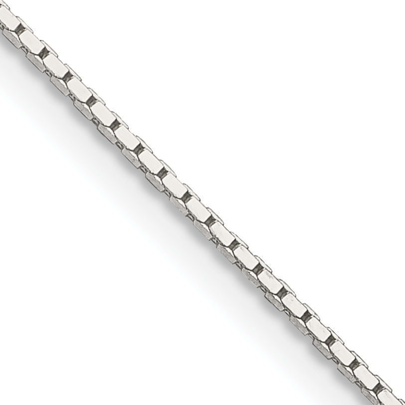 Sterling Silver .7mm Mirror Box Chain (QPE34-24)