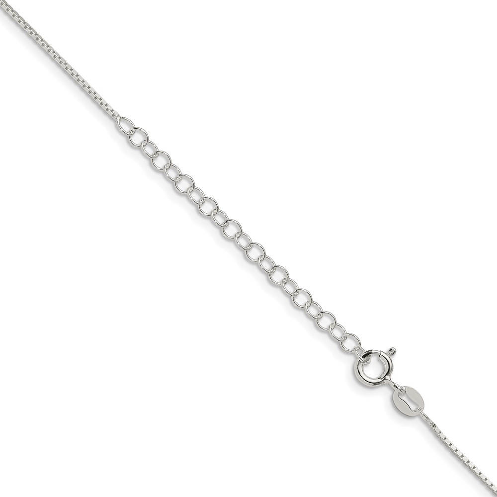 Sterling Silver .7mm Mirror Box Chain w/2in ext. (QPE34E-18)