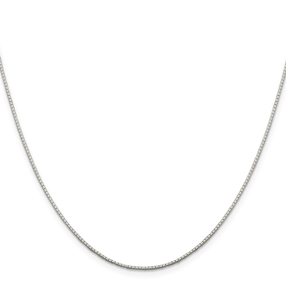 Sterling Silver .9mm 8 Sided Diamond-cut Mirror Box Chain (QPE36-16)