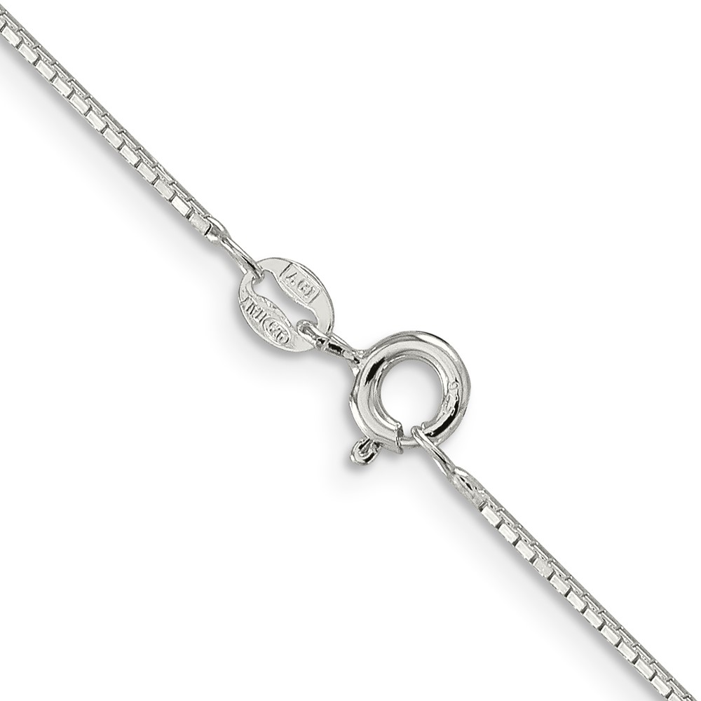 Sterling Silver .9mm 8 Sided Diamond-cut Mirror Box Chain (QPE36-16)