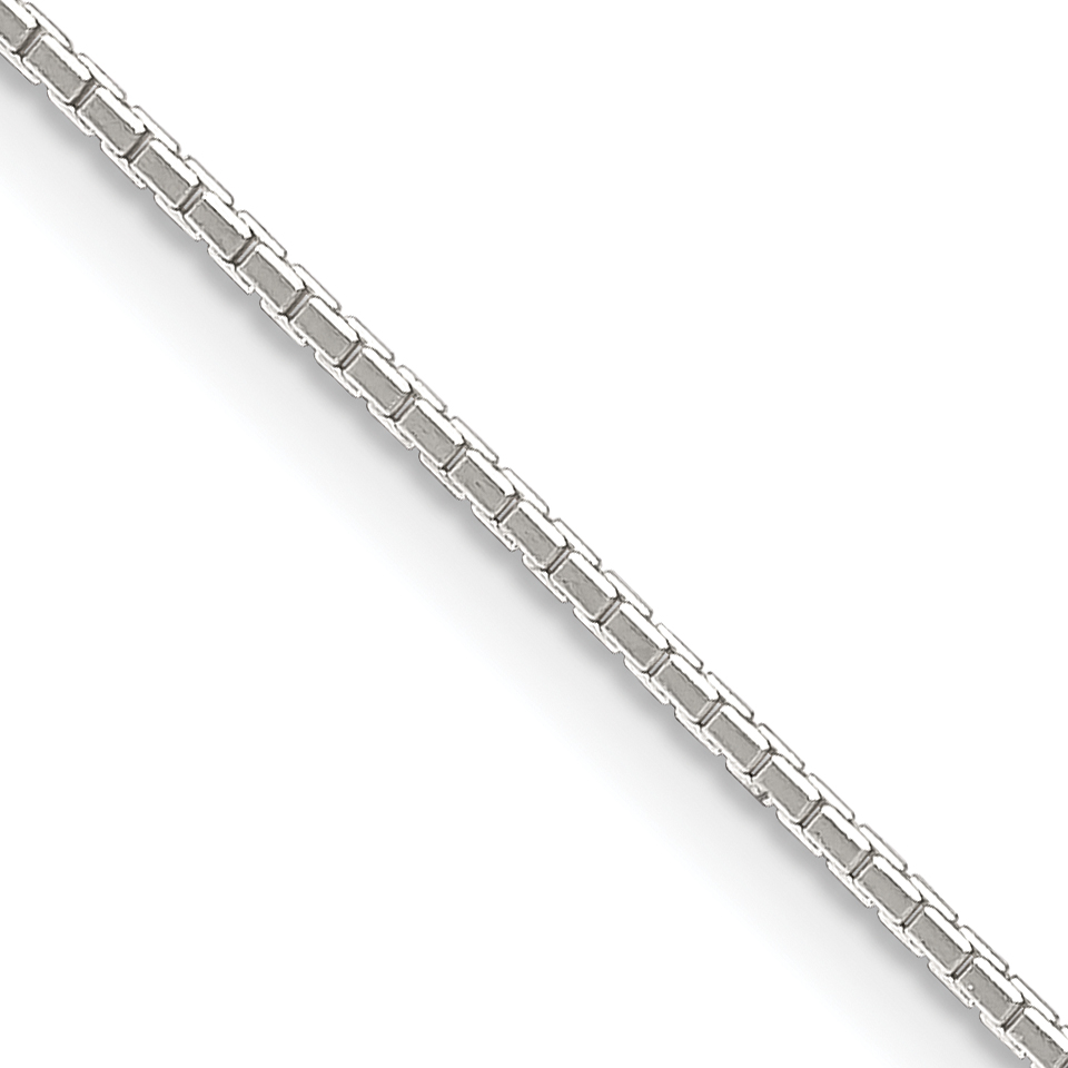 Sterling Silver .9mm 8 Sided Diamond-cut Mirror Box Chain (QPE36-16)