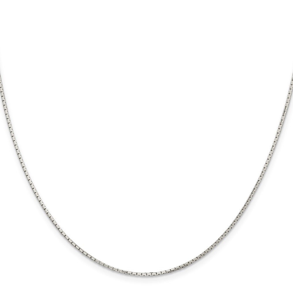 Sterling Silver 1.2mm 8 Sided Diamond-cut Mirror Box Chain (QPE37-18)