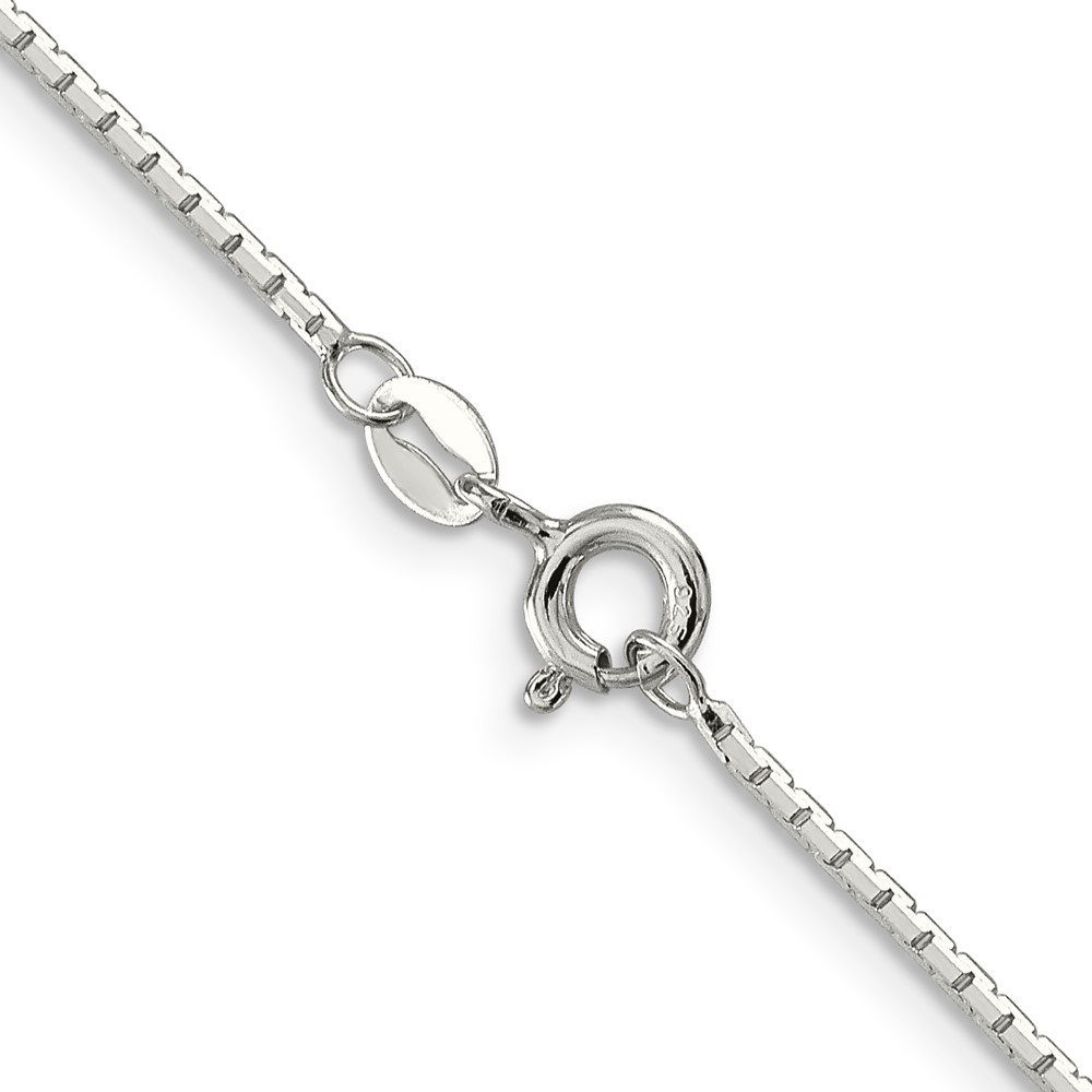 Sterling Silver 1.2mm 8 Sided Diamond-cut Mirror Box Chain (QPE37-18)