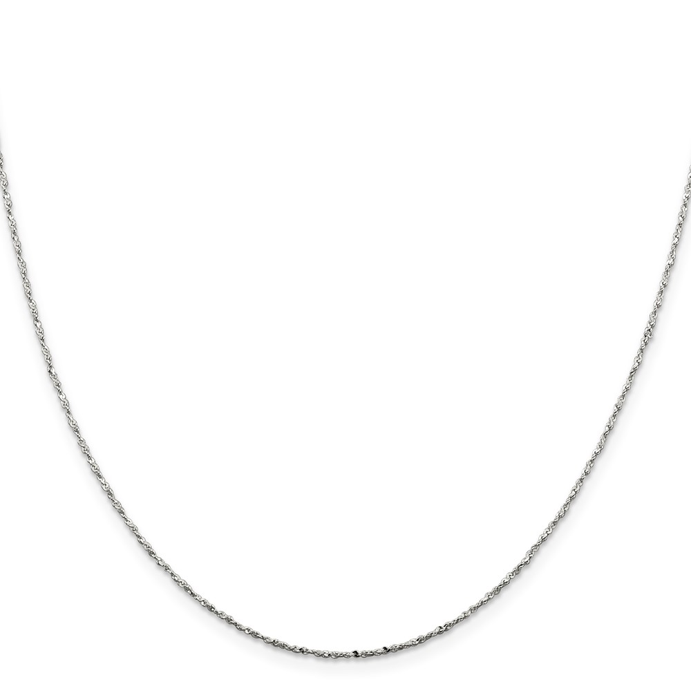 Sterling Silver 1mm Twisted Serpentine Chain (QPE38-14)