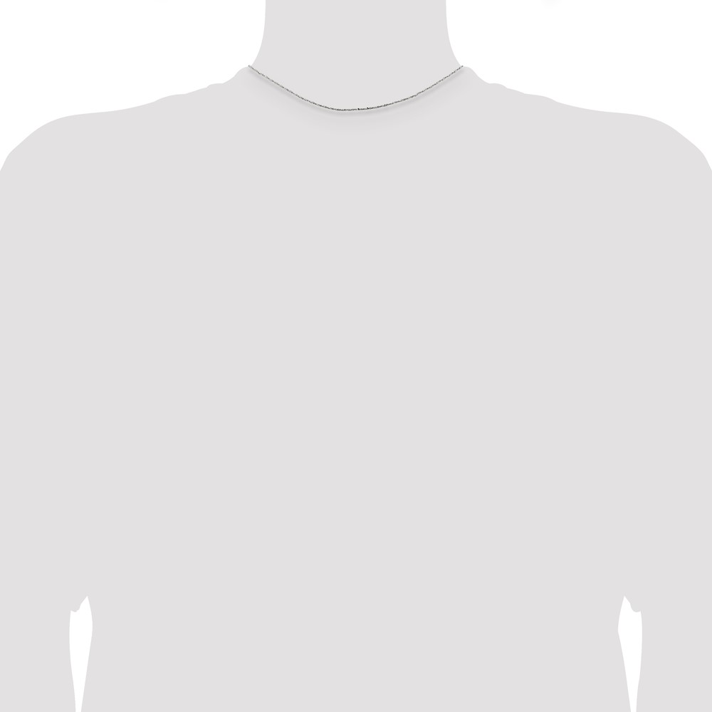 Sterling Silver 1mm Twisted Serpentine Chain (QPE38-14)