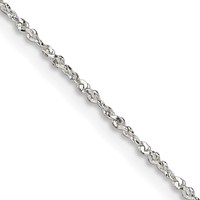 Sterling Silver 1mm Twisted Serpentine Chain view 1