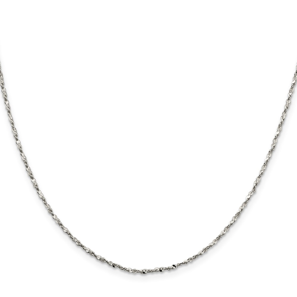 Sterling Silver 1.6mm Twisted Serpentine Chain (QPE39-16)