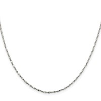 Sterling Silver 1.6mm Twisted Serpentine Chain view 2