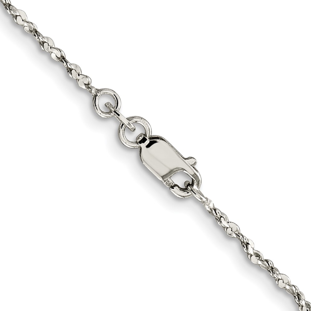 Sterling Silver 1.6mm Twisted Serpentine Chain (QPE39-16)