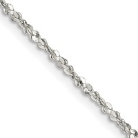 Sterling Silver 1.6mm Twisted Serpentine Chain view 1