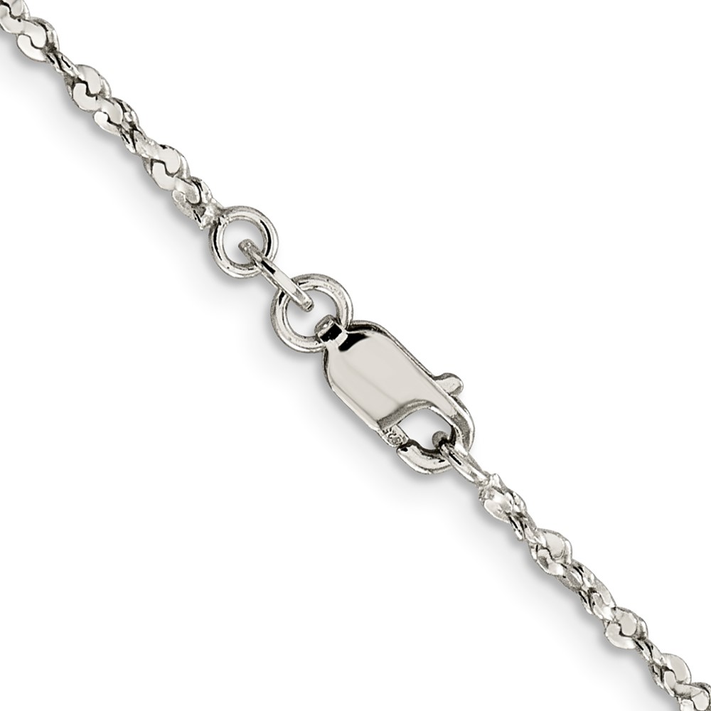 Sterling Silver 1.8mm Twisted Serpentine Chain (QPE40-18)
