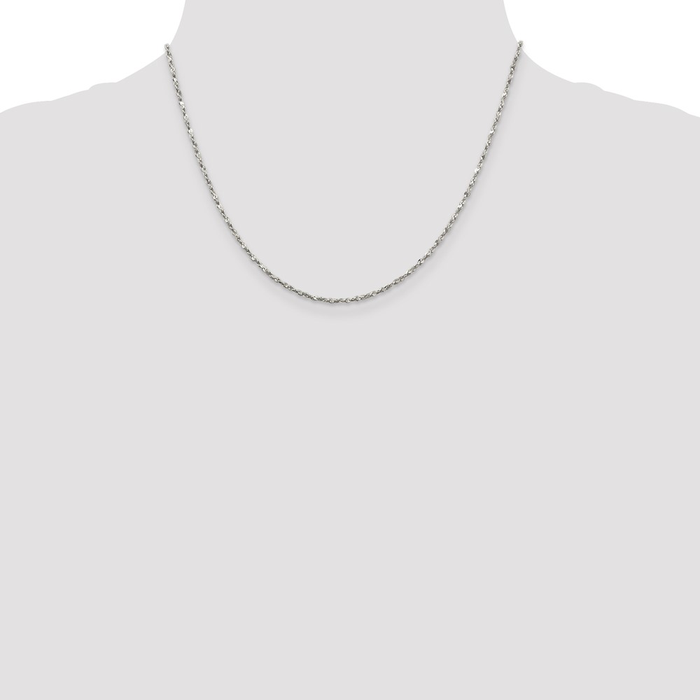 Sterling Silver 1.8mm Twisted Serpentine Chain (QPE40-18)