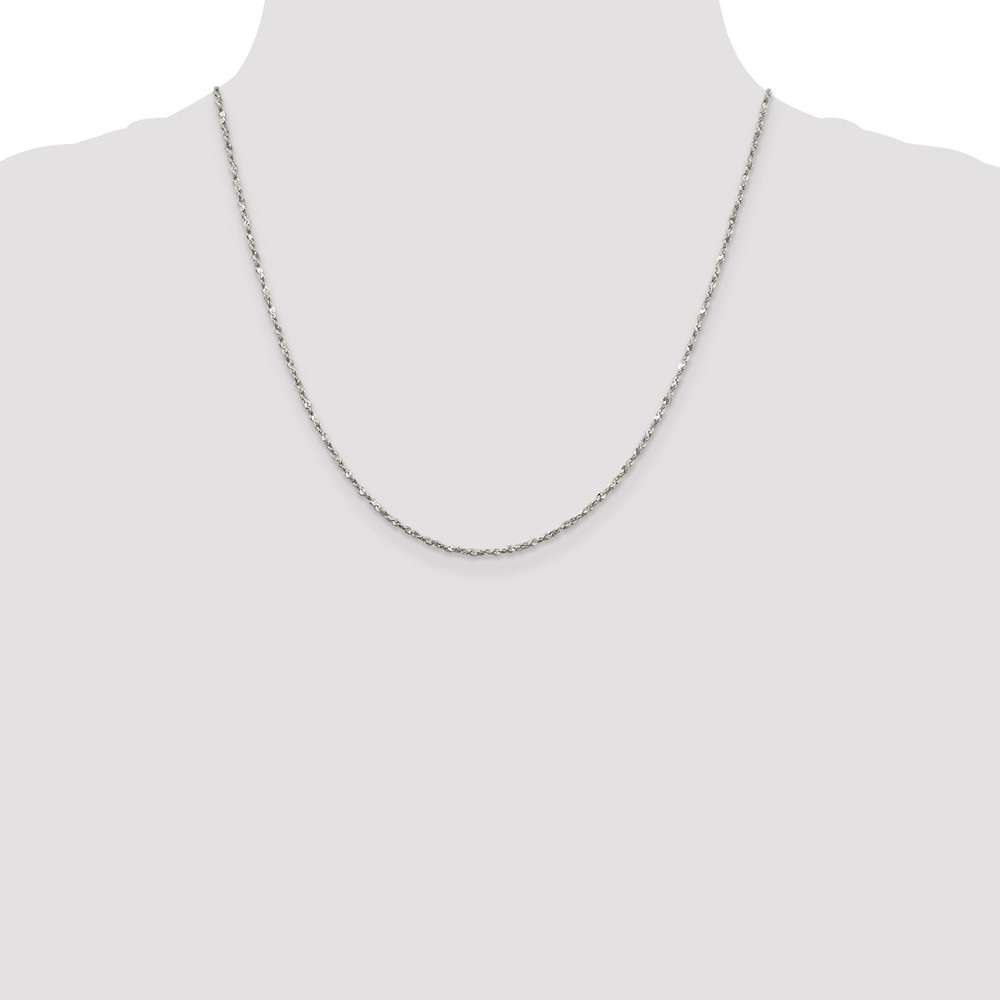 Sterling Silver 1.8mm Twisted Serpentine Chain (QPE40-20)