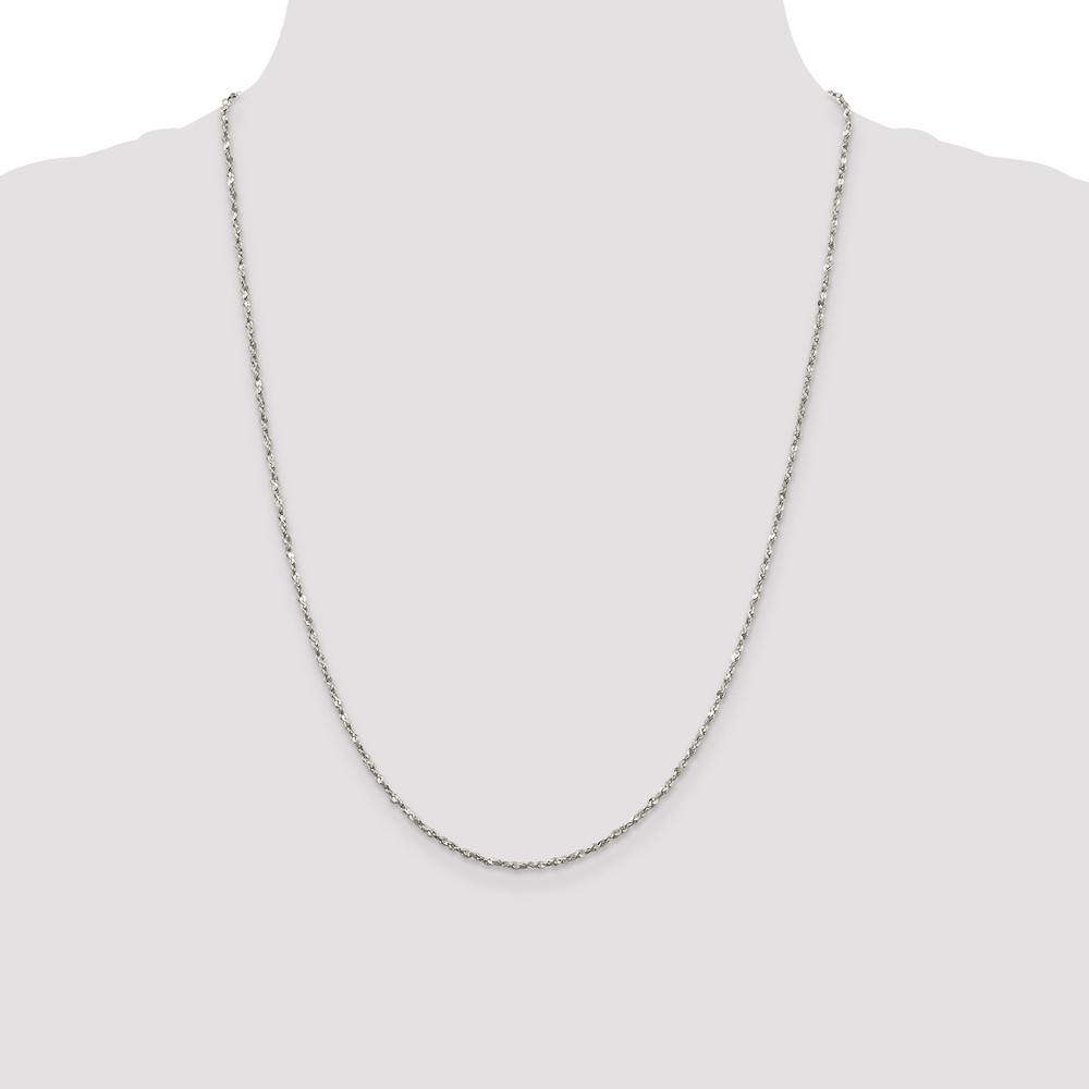 Sterling Silver 1.8mm Twisted Serpentine Chain (QPE40-24)