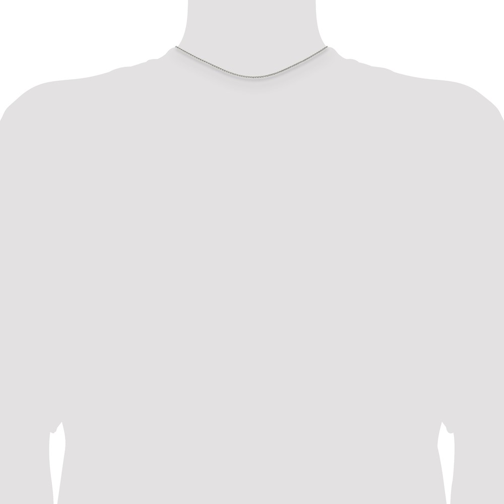 Sterling Silver 1mm Open Elongated Link Curb Chain (QPE42-14)