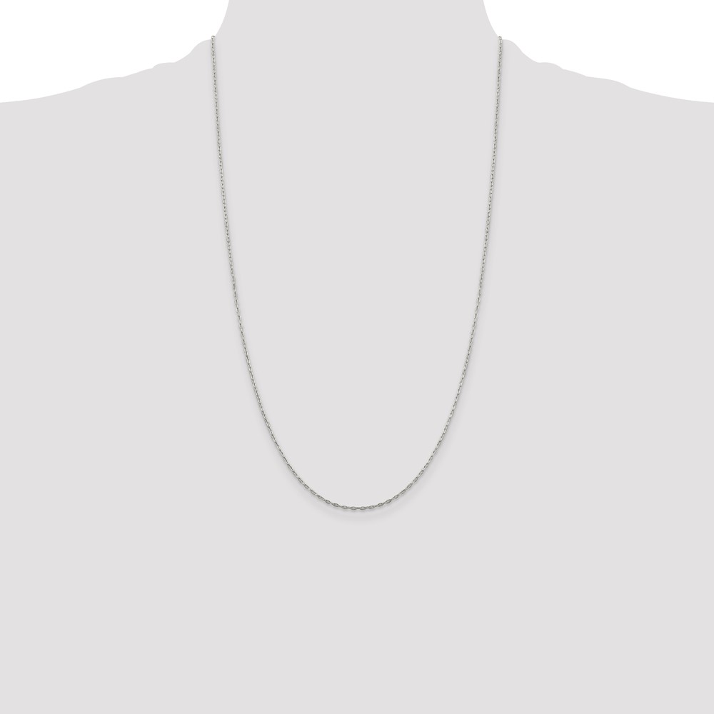 Sterling Silver 1.4mm Flat Oval Cable Chain (QPE44-26)