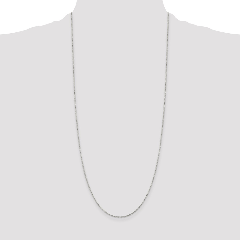Sterling Silver 1.4mm Flat Oval Cable Chain (QPE44-30)