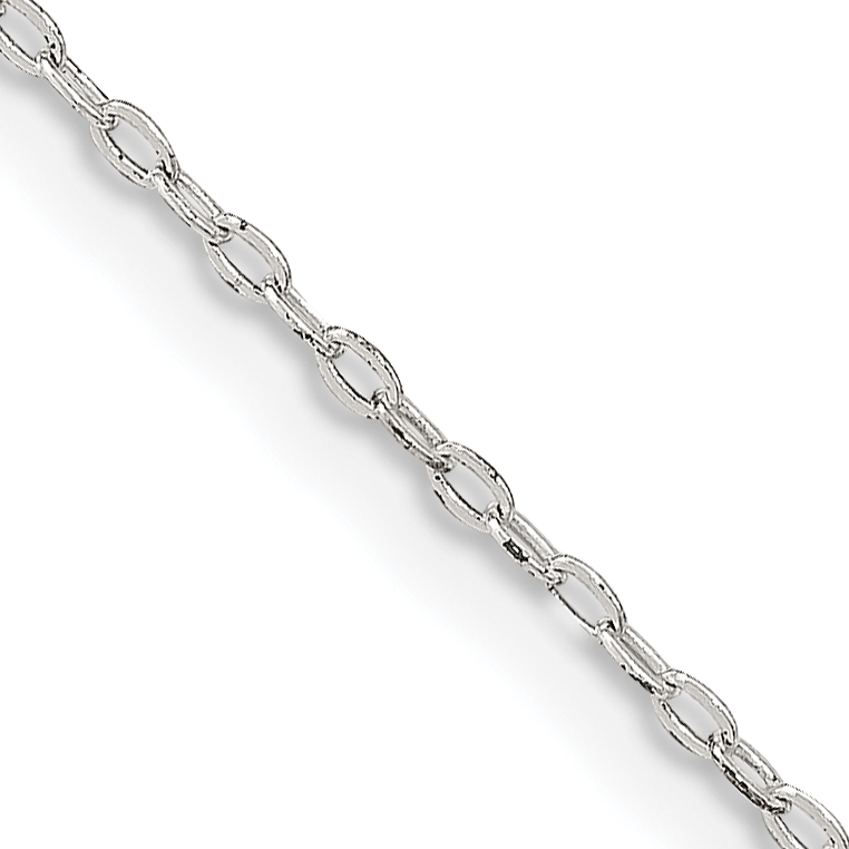 Sterling Silver 1.4mm Flat Oval Cable Chain (QPE44-14)