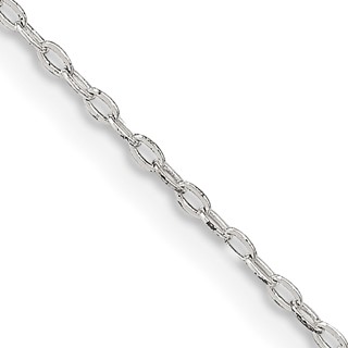 Sterling Silver Flat Oval Cable Chain