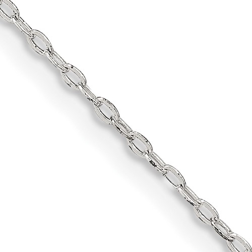 Sterling Silver 1.4mm Flat Oval Cable Chain w/4in ext.