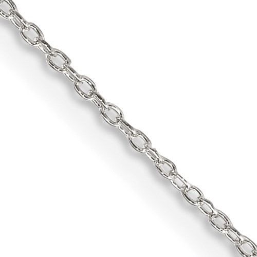 Sterling Silver 1.10mm Forzantine Cable Chain w/4in ext.