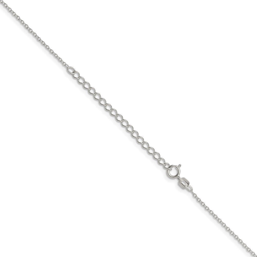 Sterling Silver 1.10mm Forzantine Cable Chain w/2in ext. (QPE45E-18)