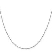 Sterling Silver Rhodium-plated 1.1mm Forzantine Cable Chain view 2