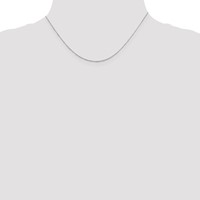 Sterling Silver Rhodium-plated 1.1mm Forzantine Cable Chain view 4