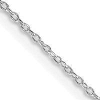 Sterling Silver Rhodium-plated 1.1mm Forzantine Cable Chain view 1