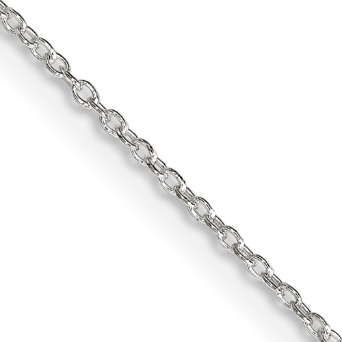 Sterling Silver 1.30mm Forzantine Cable Chain w/2in ext.