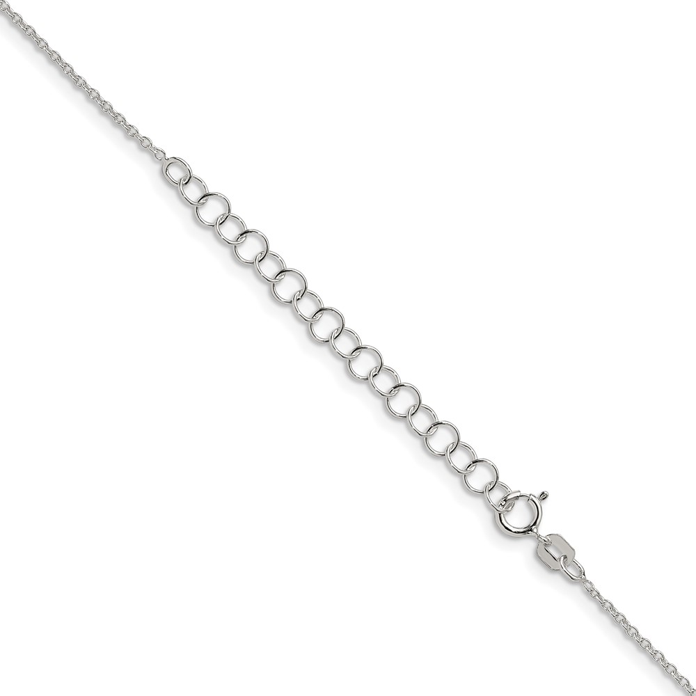 Sterling Silver 1.30mm Forzantine Cable Chain w/2in ext. (QPE46E-18)