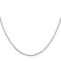 Sterling Silver 1.25mm Diamond-cut Forzantine Cable Chain view 3