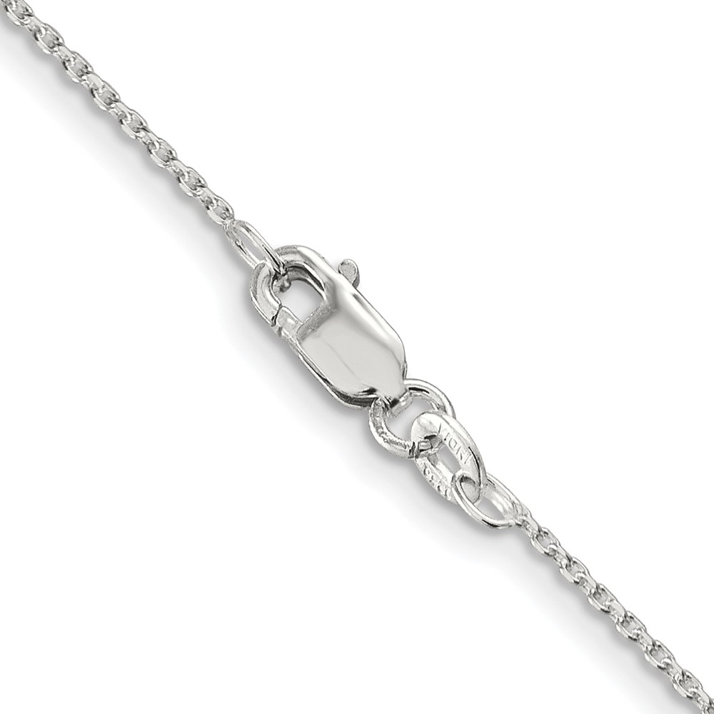Sterling Silver 1.25mm Diamond-cut Forzantine Cable Chain (QPE47-22)