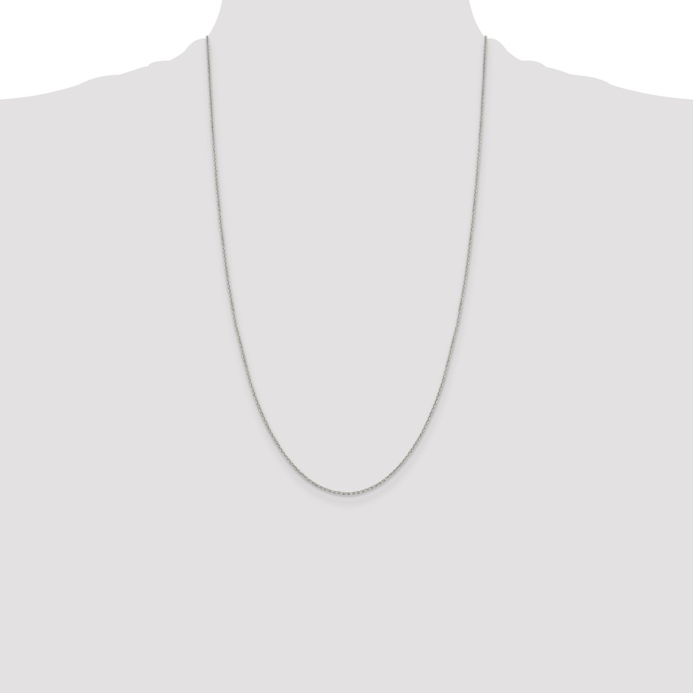 Sterling Silver 1.25mm Diamond-cut Forzantine Cable Chain (QPE47-26)