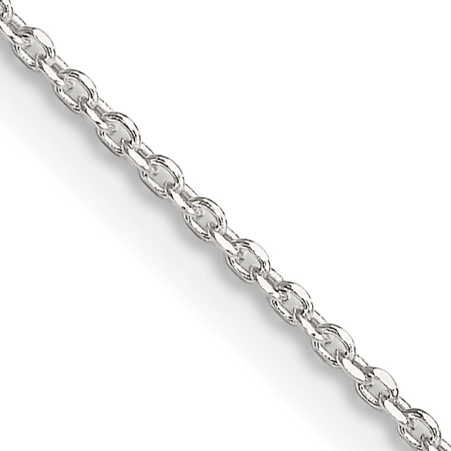 Sterling Silver 1.25mm Diamond-cut Forzantine Cable Chain (QPE47-20)