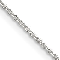 Sterling Silver 1.25mm Diamond-cut Forzantine Cable Chain view 1
