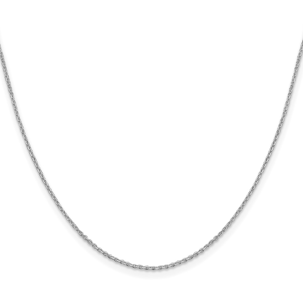 Sterling Silver Rhodium-plated 1.25mm Diamond-cut Forzantine Cable Chain (QPE47R-18)