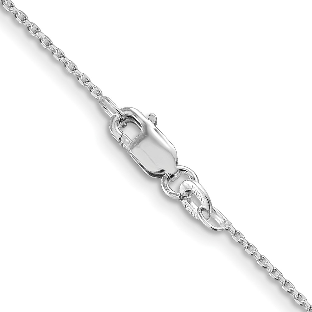 Sterling Silver Rhodium-plated 1.25mm Diamond-cut Forzantine Cable Chain (QPE47R-18)