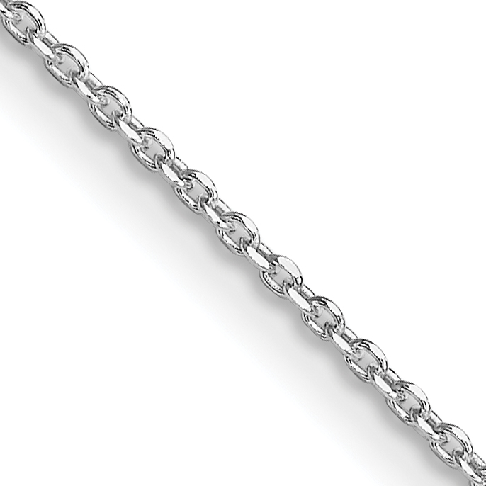 Sterling Silver Rhodium-plated 1.25mm Diamond-cut Forzantine Cable Chain (QPE47R-16)